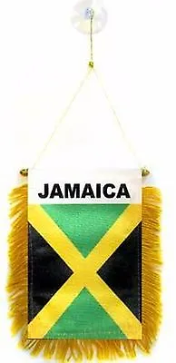 Jamaica Flag Hanging Car Pennant For Car Window Or Rearview Mirror • £9