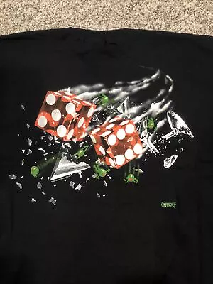 Michael Godard- SHATTERED ROLL  T-Shirt-Las Vegas-Gambling-Craps-Size XXL • $39.95