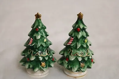 $18 • Buy Vintage Lefton Noel Christmas Tree Salt And Pepper Shakers 054/96