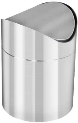 £7.19 • Buy  Stainless Steel Table Top Recycling Waste Rubbish Bin Swing Lid Kitchen