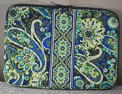 Vera Bradley Rhythm & Blues Cotton Quilted Laptop Sleeve Case 17 X 12 EUC • $14.95