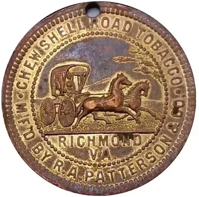 (1881) Richmond Va-Ri 10kpb R A Patterson & Co Tobacco Merchant Token • $120