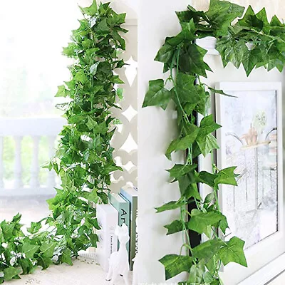2pcs Artificial Hanging Garland Plant Long Fake Vine Ivy Leaf Plants Home Decor~ • £4.29