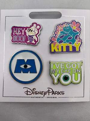 Disney Parks MONSTERS INC Boo Kitty! Mike Sully 4 Pin Set Booster Pack - NEW • $15.99
