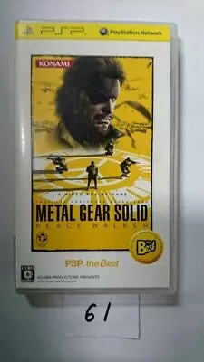 PSP Konami Metal Gear Solid Peace Walker Playstation Portable Japan Ver • $64.06