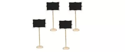 4 Rectangle Chalkboard Stand Wedding Place Name Table Message Holder Party Card • £4.99