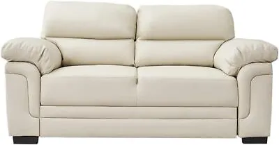 Italians 2/3 Seater Sofa Couch Settee Padded Arm Seat Furniture Beige • £199.99