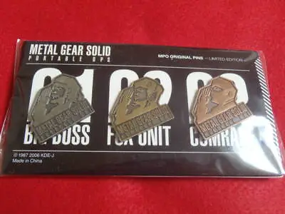 NEW METAL GEAR SOLID PORTABLE OPS Original Pin Badge Limited Edition Japan JP • $156.58