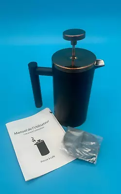 Small Cafetiere 1 Cup Stainless Steel French Press Coffee Maker • £16.99