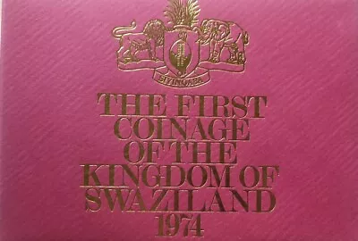 $29.99 • Buy Swaziland Set 7 Coins 1 2 5 10 20 50 Cents 1 Lilangeni 1974 Proof / AUNC In Case