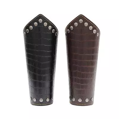 PU Leather Arm Guard Fittings Medieval Bracers For Theatrical Props Halloween • $9.09