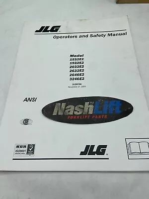 3120736 JLG Operators And Safety Manual M: 1532E2 1932E2 2032E2 SK-02240316JE • £74.32