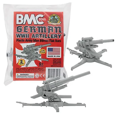 BMC Marx Recast BATTLEGROUND WW2 German 88mm Field Artillery Plastic Army MEN • $15.90