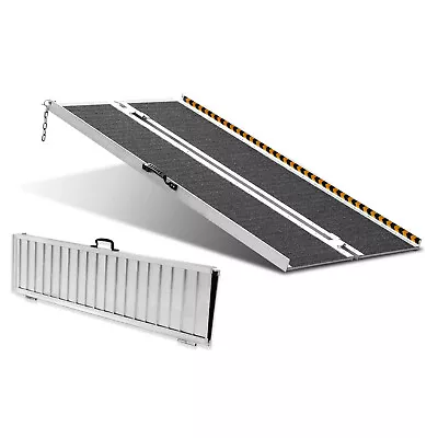 VEVOR Folding Wheelchair Ramp Portable Aluminum Threshold Ramp 122 Cm 363 Kg • $149.99