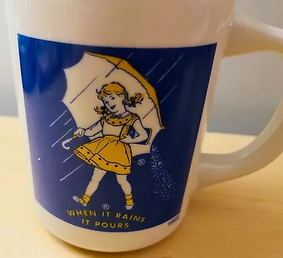 Morton Salt Girl Coffee Cup Mug Tea Retro 1956 When It Rains It Pours Vtg • $15