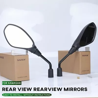 Rear View Rearview Mirrors For KAWASAKI Z 900/SE/RS Z1000R KLR650 Z125 PRO Z250 • $25.99