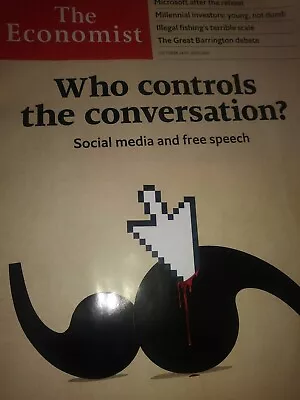 The Economist Magazine October 24TH-30TH 2020 Who Controls The Conversation?... • $7.99