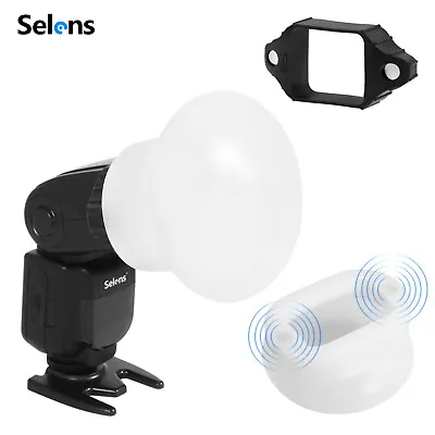 Selens Magnetic Silicone Sphere Flash Diffuser Speedlite Studio Rubber Band Kit • $24.99