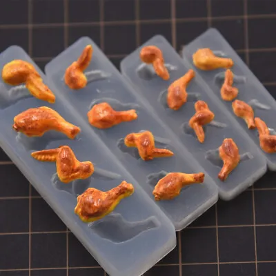 1/12 Scale Dollhouse Miniatures Mini Food Drumstick Chicken Wings Silicone Mold • $8.19