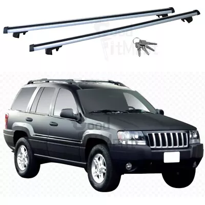 For Jeep Grand Cherokee SUV Car Roof Rack Luggage Cargo Carrier + Lock Aluminium • $179.34