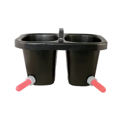 2 Teat Calf Milk Feeding Feeder Bucket Bar Teats Drop Calf Weaning Rearing • £63.99