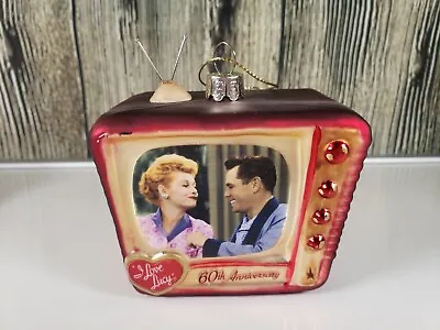 Kurt Adler Glass Ornament I Love Lucy 60th Anniversary Retro TV Set • $19.99