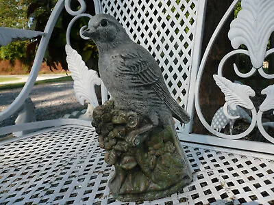 Beautiful Old Songbird Vintage Cement/concrete Garden Statue 9 1/2  Tall • $99.99
