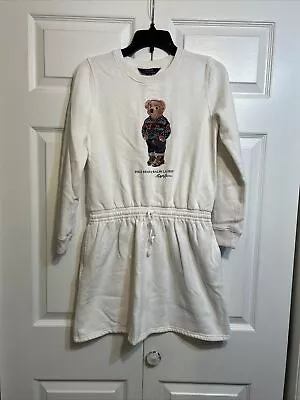 Polo Ralph Lauren Girls Size XL 16 Polo Bear Sweatshirt Dress Long Sleeves • $10