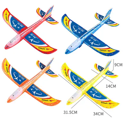 Airplane/Aeroplane Launcher Toy Foam Throwing 3 Glider Planes With Catapult Gun • $13.49