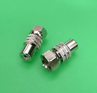 (1 PC) F Male To RCA Female Connector - USA Seller • $5.50