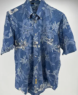 $14.99 • Buy B.D. BAGGIES Men's Hawaiian Shirt Short Sleeve Button Up Blue Tropical