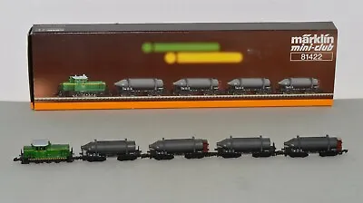 Z Scale Marklin 81422 SKW Trostberg Diesel Switcher Loco W/ 4 Carbide Cars LNIB • $290