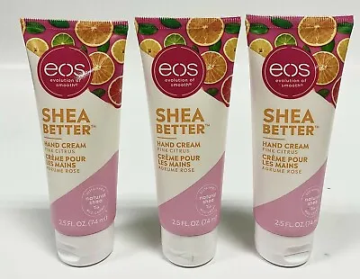 3 Tubes Eos Shea Butter Pink Citrus Hand Cream New Sealed 2.5 Fl Oz Each  • $8.99