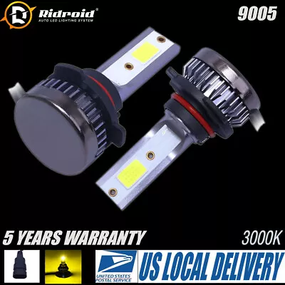 9005 LED Headlight Kit Combo Bulbs 3000K High Low Beam -Super Bright US Delivery • $9.99