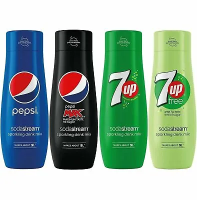 Sodastream Pepsi Pepsi Max 7UP & 7UP Free Syrup Makes 9 Litres Of Fizzy Juice • £8.93