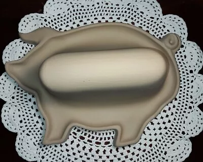 Haeger Natural Stone Pig-Shaped Microwave Bacon Cooker Stoneware • $25