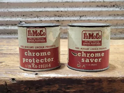 Lot Of 2 Vintage 1950s Ford FoMoCo Chrome Protector Saver 8oz Can NOS Full Oil • $59.95