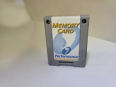 NEW PERFORMANCE  MEMORY CARD FOR NINTENDO 64 N64 TESTED #e15 • $12.95