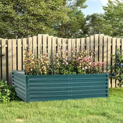 6x3FT Metal Raised Garden Bed Large Planter Box Outdoor Flower Trough Bottomless • £59.99