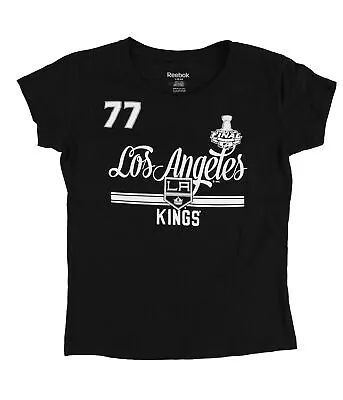 Reebok Girls Carter 77 LA Kings Stanley Cup Final 2014 Graphic T-Shirt Black L • $1.80