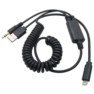 £16.99 • Buy Fit BMW/MINI Y Lightning USB To AUX Adaptor Lead Cable For Ipod Iphone 5 6 7 8 X