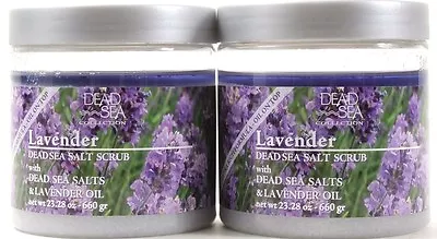 2 Dead Sea Lavender Dead Sea Salt Nurturing Scrub Exfoliates 23.28oz Jars • $24.99