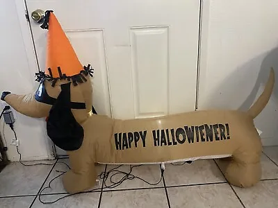 Gemmy Hallowiener Dog  Airblown Inflatable 4.5 FT Tested /Works With Box • $39.99