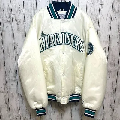 Rare Seattle Mariners Starter Satin Jacket MLB Dugout 90’s 2000’s Vintage Sz M • $209