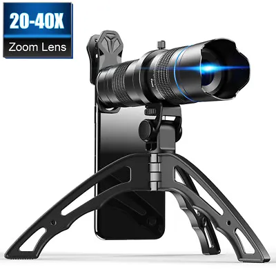APEXEL 20-40X High Power Telephoto Zoom Lens Monocular Telescope With Tripod • £58.99
