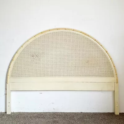 Boho Chic Faux Bamboo And Cane “Aloha” King Headboard By Dixie • $795