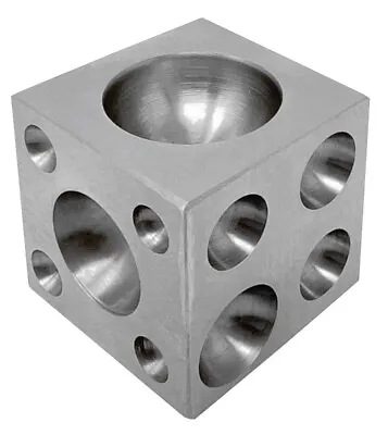 Steel Doming Block 1.5  X 1.5  X 1.5  Dapping Jewelry Making Metal Forming Tool • $18.95