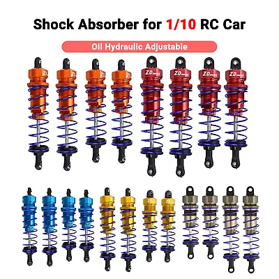 Adjustable Oil Hydraulic Shock Absorber Damper For 1/10 RC Car Buggy Truck(2PCS) • £12.99