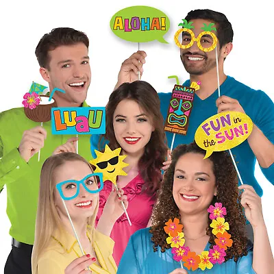 £4.95 • Buy Amscan 398394 Colorful Party Photo Props Kit With Hawaiian Luau Theme