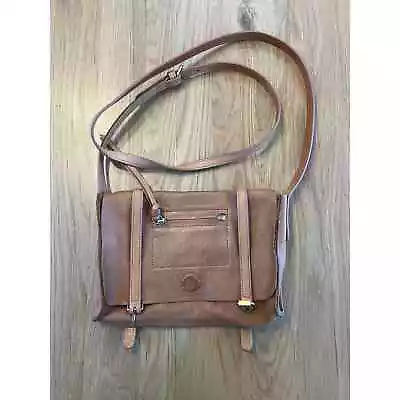 Linea Pelle Hunter Crossbody Brown Leather Messenger Bag Adjustable Strap S101 • $27.74